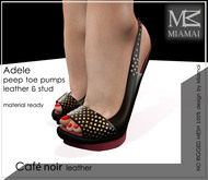 Miamai_Adele Pumps_Cafe' Noir leather