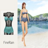 :: FineRain creations.::Retro Bikini Green