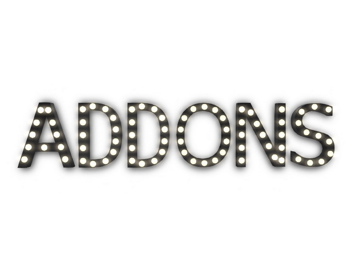 [Px] "ADDONS" Illuminated Light Bulbs Sign