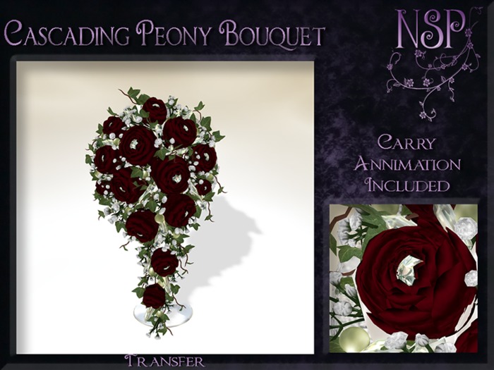 NSP Unisex Peony Boutonniere (Twilight) BOXED