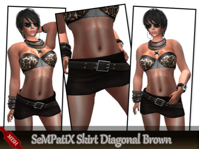 SeMPatiX Skirt Diagonal Brown