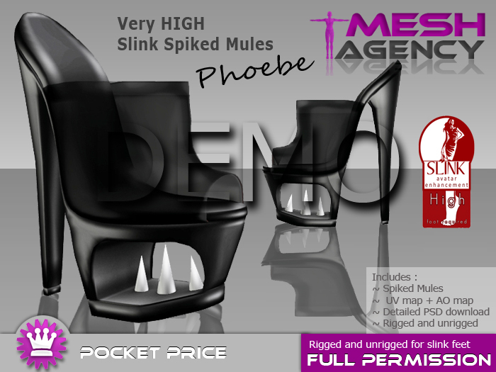 Slink High Mules Hover 1 "Phoebe" DEMO