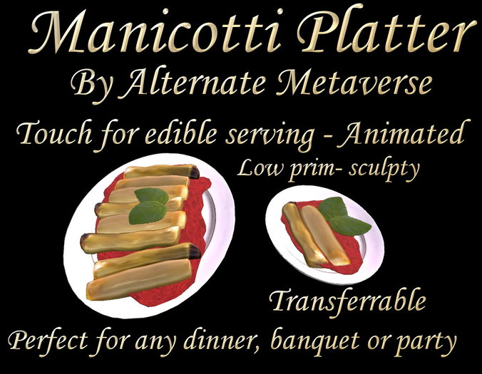 Manicotti Platter by Alterenate Metaverse
