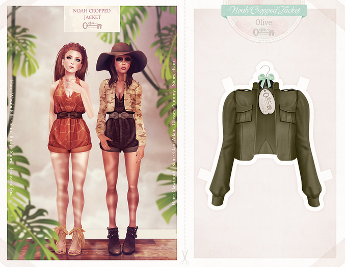  The Secret Store - Noah Cropped Jacket - Olive 