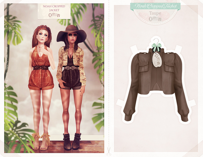  The Secret Store - Noah Cropped Jacket - Taupe 