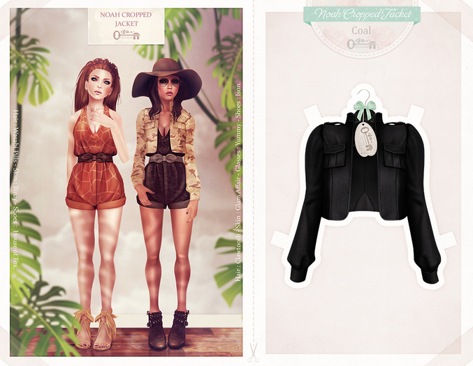  The Secret Store - Noah Cropped Jacket - Coal 