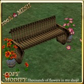 LW_ Mesh Bench 12 Animations 2 Hibiscus Trees - 12