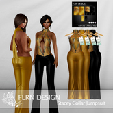 Stacey Collar Jumpsuit Yellow&Black