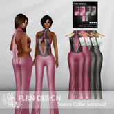 Stacey Collar Jumpsuit Pink&Gray