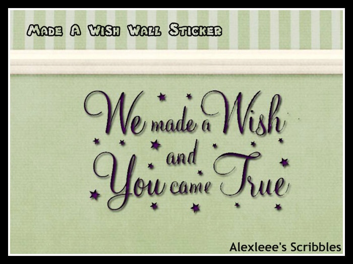Made a Wish Wall Sticker