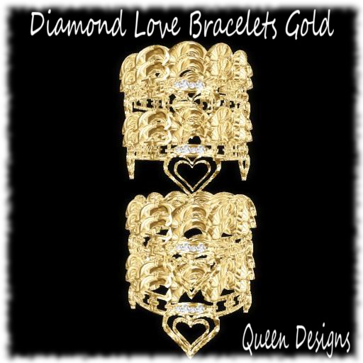 Diamond Love Bracelets Gold