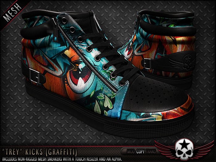 = REBELLION = "TREY" KICKS - GRAFFITI