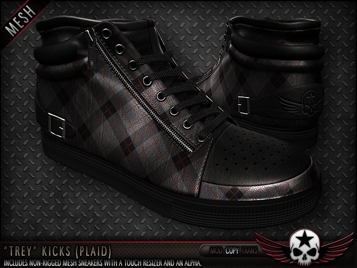 = REBELLION = "TREY" KICKS - PLAID