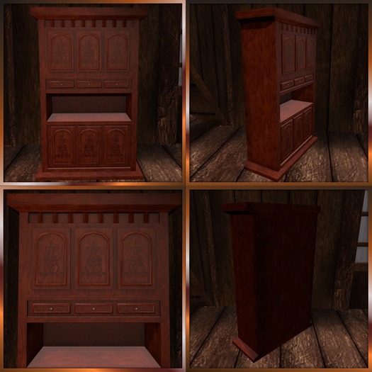 Antique Mahogany Cupboard. Mesh