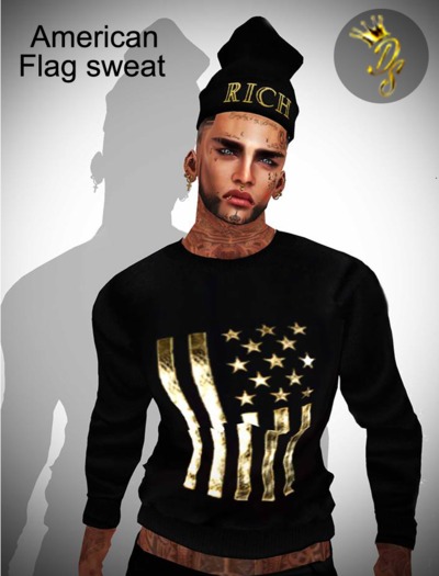 D.S. "American flag sweat". SWEATER MESH