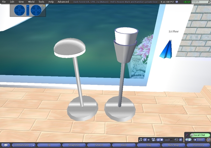 Mw floor lamps silver scripted full perms