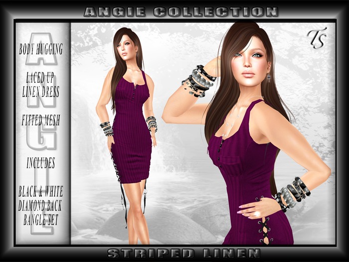TS-Dress-Angie-Stripe #6-Fuchsia