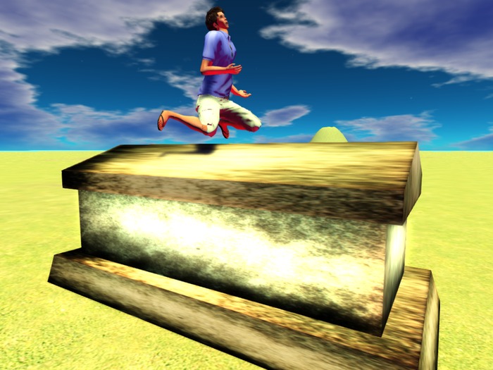 TOMB WITH GHOSTS AND ANIMATION