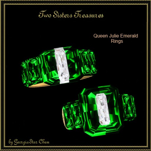 TST Queen Julie Emerald Rings