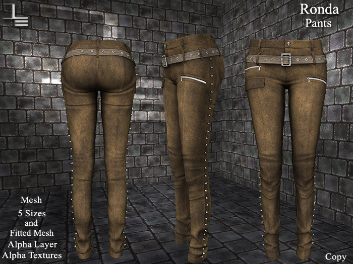DE Designs - Ronda - Pants - Old Leather