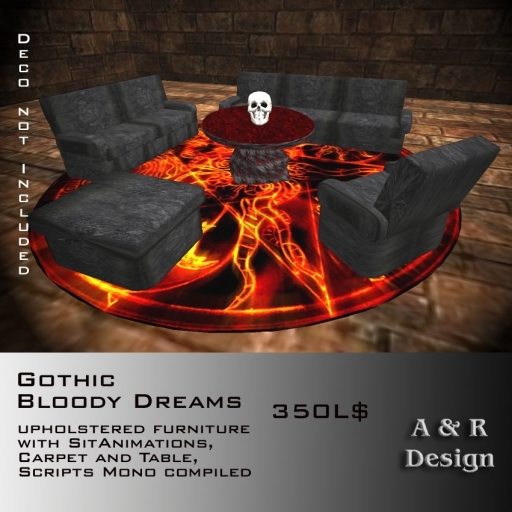 A&R Design - Gothic Living Room Set Bloody Dreams (boxed)