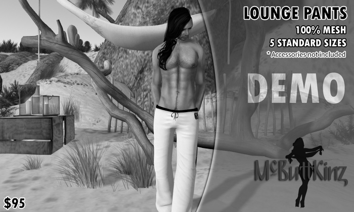 .::McButtkinz::. Lounge Pants - White [DEMO]