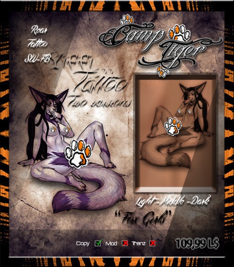 [CT]-*Fox-Girl-Tattoo-Boxed 2014:.