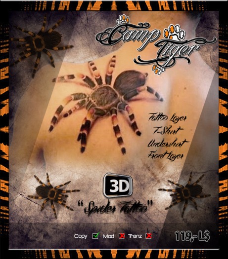 [CT]-*Spider 3D-Tattoo-Boxed 2014:.