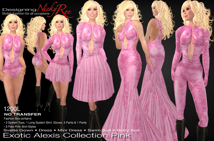 *DNR* Exotic Alexis Collection Pink