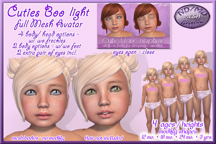 ND/MD Cuties (Boo-light) toddler MESH avatar