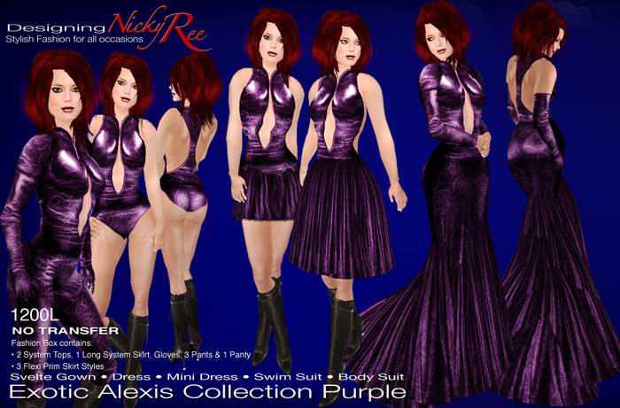 *DNR* Exotic Alexis Collection Purple