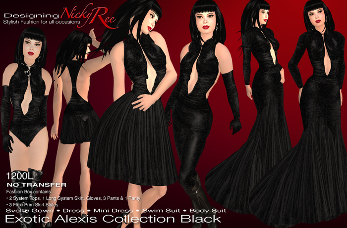 *DNR* Exotic Alexis Collection Black