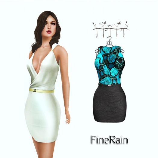 :: FineRain creations.::Solar Dress Turquoise