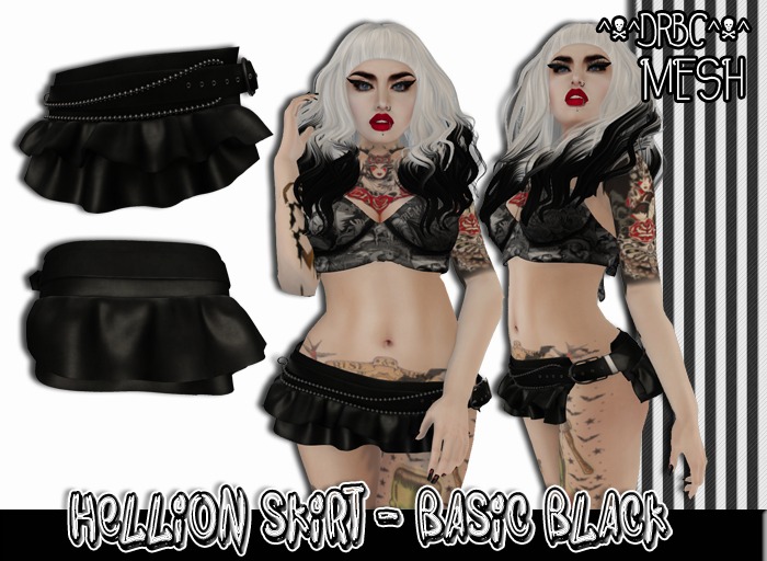 ::drbc:: hellion skirt - basic black [boxed] - PROMO PRICE AND PRINT