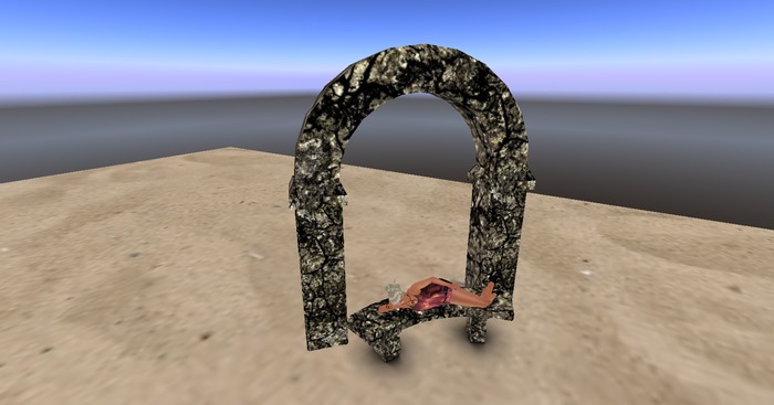 LYSANDER STONE BENCH & ARCHWAY