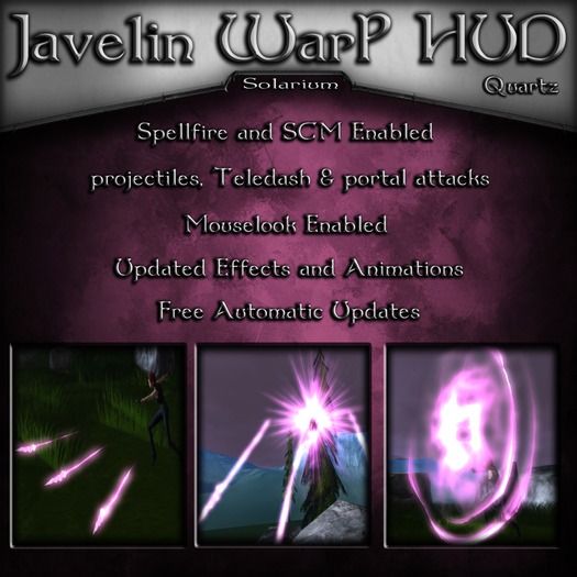 Second Life Marketplace Solarium Javelin Warp HUD Quartz
