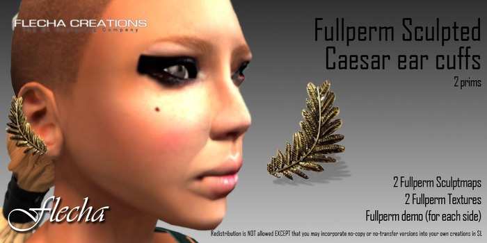 FLECHA sculpted caesar ear cuffs fullperm