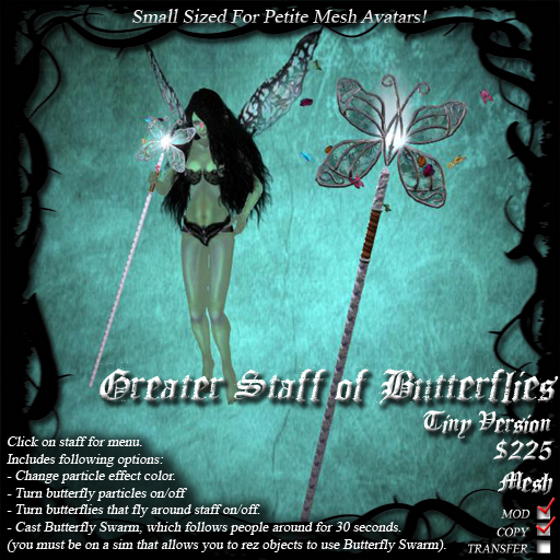 Greater Staff of Butterflies (Tiny Version)