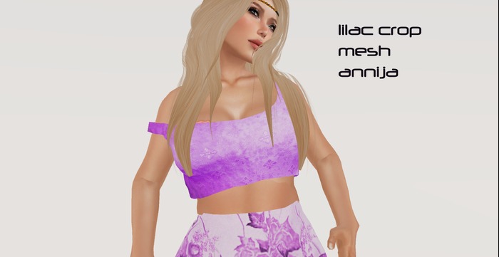 Purple off the shouldercrop top