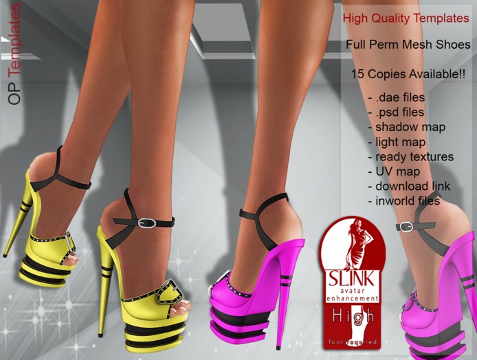 ONLY 15 Neon Slink Heels High Feet - Semi Exclusive - Full Permission *OP TEMPLATES* 