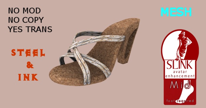 Strappy cork Heels