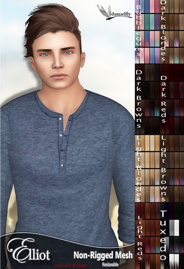 *~*Damselfly*~*Elliot Non-Rigged Mesh Big Pack