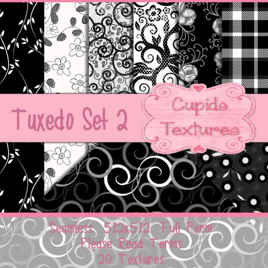 *Cupids Textures * 20 TUXEDO Set 2