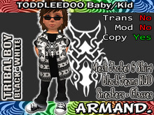 --ARMAND-- TRIBAL BOY - BLACK-WHITE