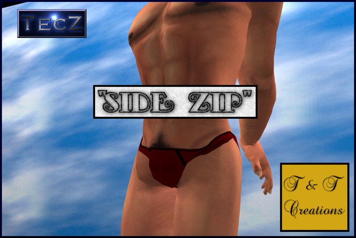T & T Side Zip Briefs Blue