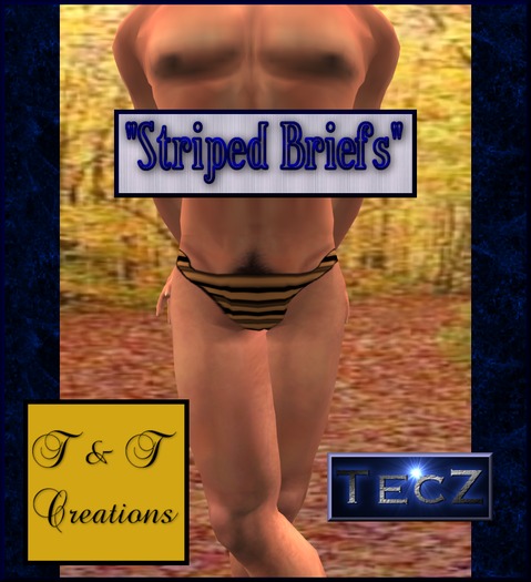 T & T Striped Briefs Tan