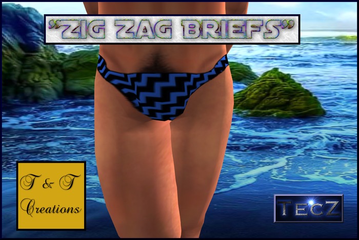 T & T Zig Zag Briefs Light Blue