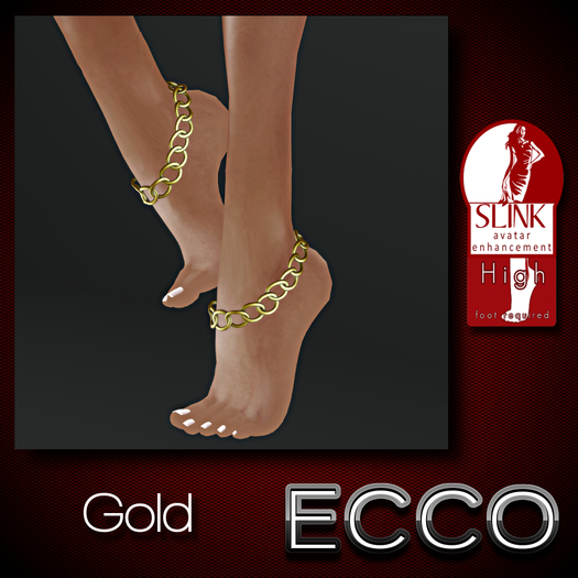.:ECCO:. Ankle Chain for Slink High - Gold