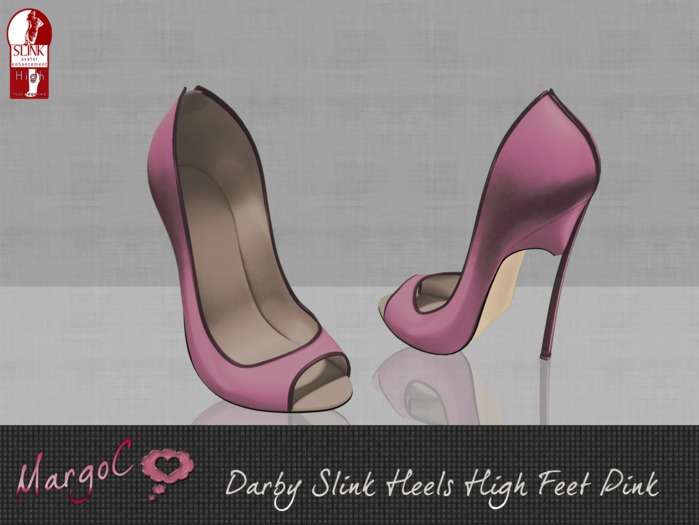 Darby Slink Heels High Feet Pink - MargoC
