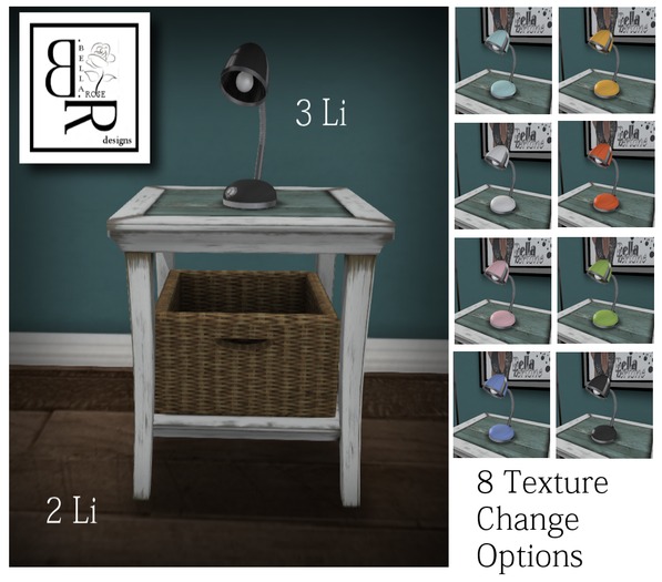 [BR] Vintage Table & Light